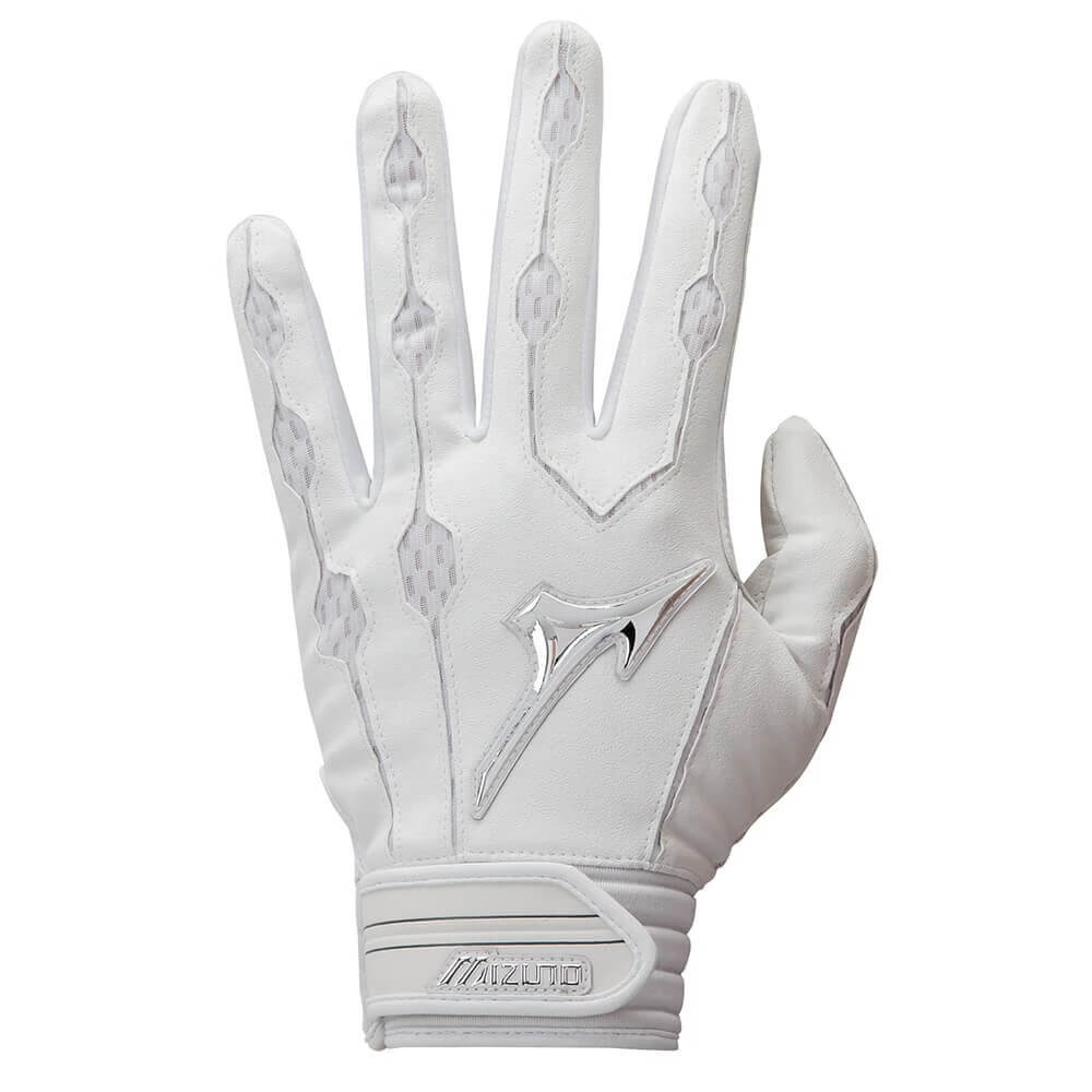 MIZUNO YOUTH COVERT X LARGE WHITE BATTING GLOVES