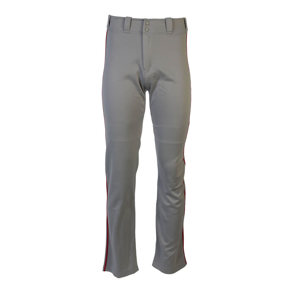 EASTON MEN'S MAKO 2 PIPED X LARGE GRAY/RED BASEBALL PANT