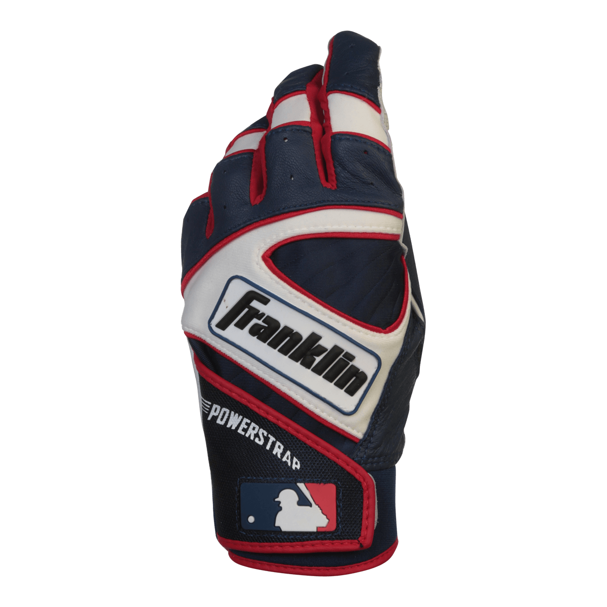 FRANKLIN POWERSTRAP PEARL/NAVY/RED  BATTING GLOVE