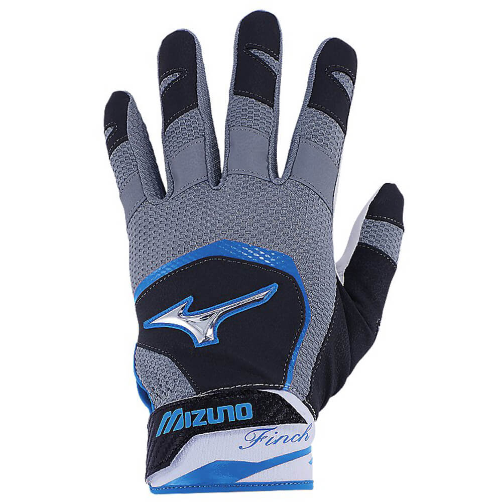 MIZUNO WOMEN'S BATTING GLOVE FINCH BLACK/BLUE