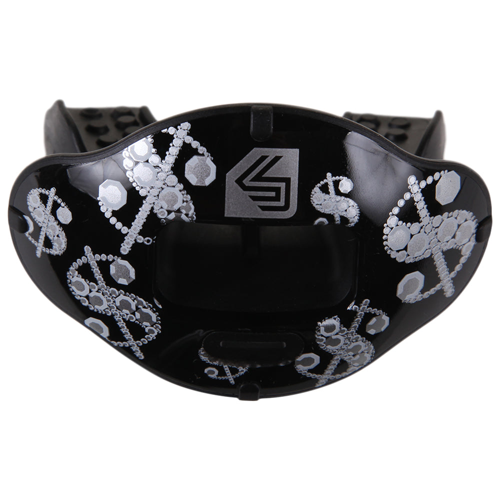 SHOCK DOCTOR MAX AIRFLOW 2.0 LIP GUARD CONVERTIBLE BLACK MONEY MOUTHGUARD