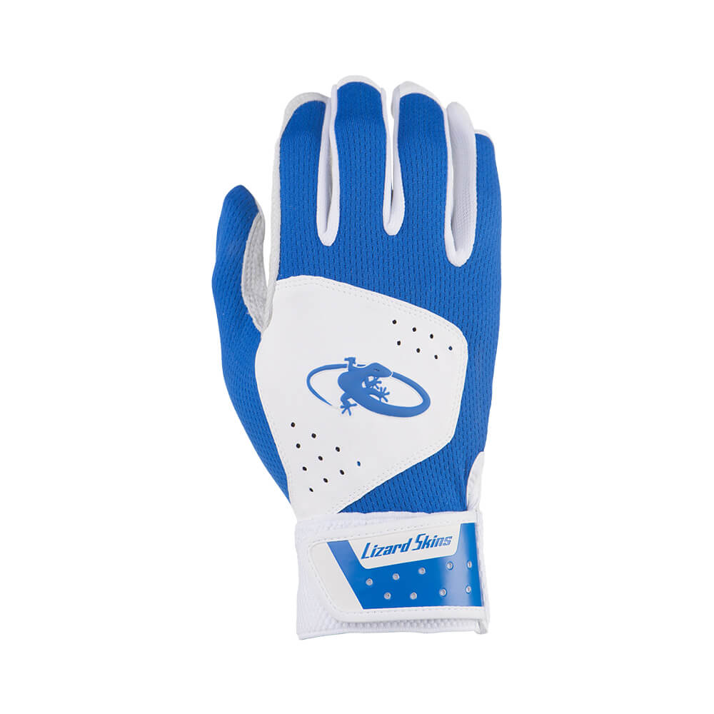 LIZARD SKINS YOUTH KOMODO WHITE /LIQUID BLUE BATTING GLOVE