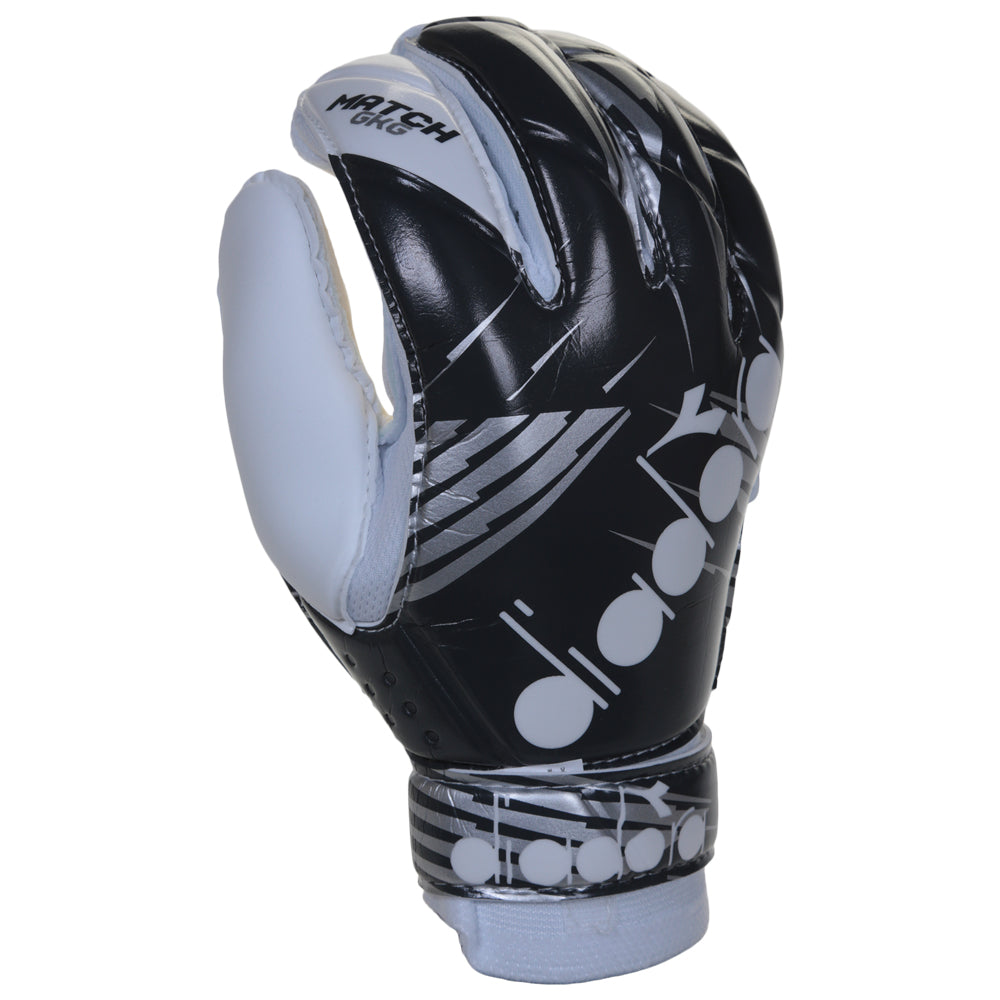 DIADORA MATCH BLACK/WHITE FINGERSAVER GOALKEEPER GLOVES