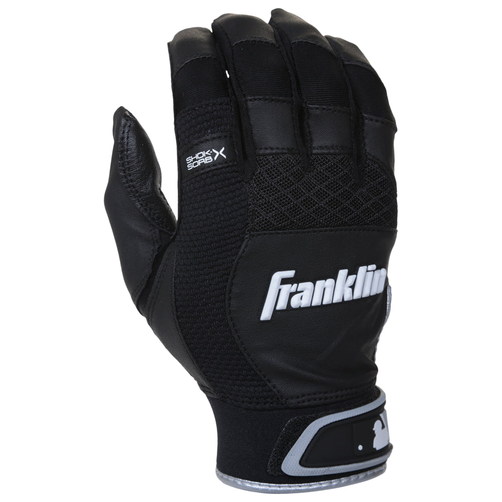 FRANKLIN YOUTH SHOK-SORB BLACK BATTING GLOVE