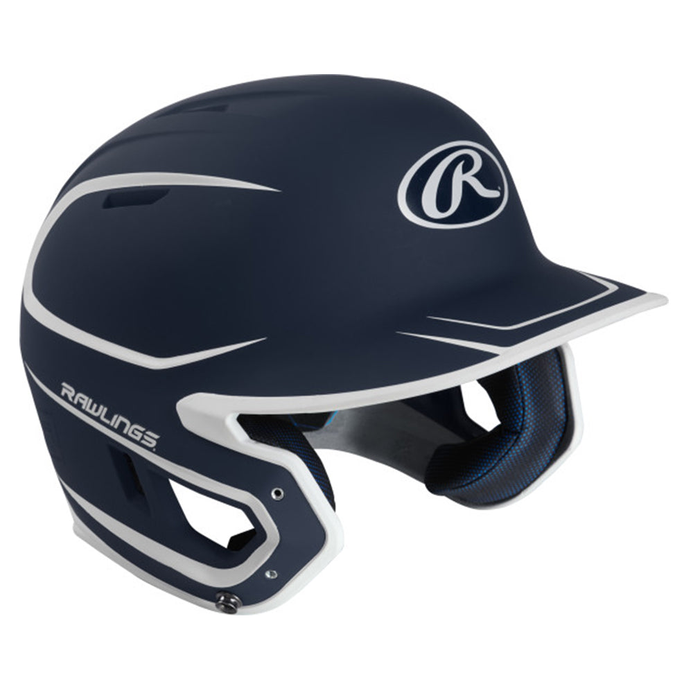 RAWLINGS SENIOR MACH MATTE 2 TONE NAVY/WHITE BATTING HELMET