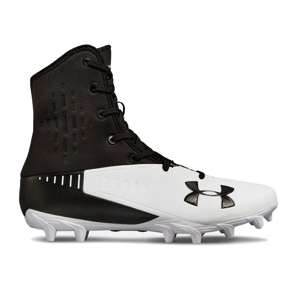 gold and white under armour football cleats