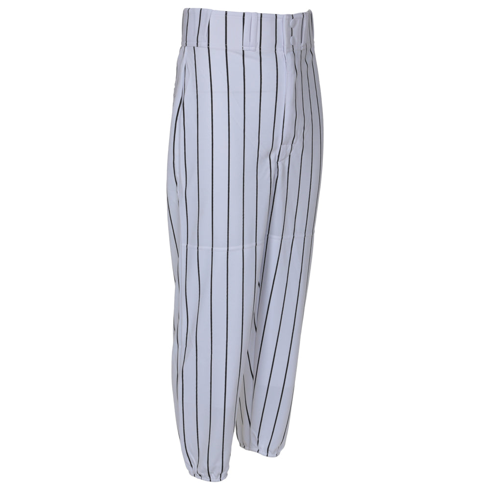 LOUISVILLE JUNIOR WHITE/BLACK LONG BASEBALL PANT WITH ELASTIC ANKLE