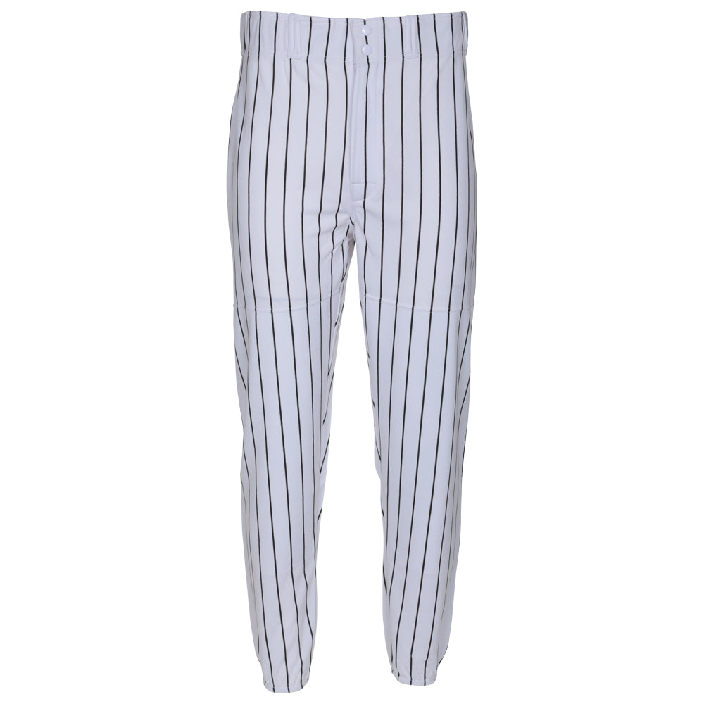 LOUISVILLE MEN'S WHITE/BLACK LONG BASEBALL PANT WITH ELASTIC ANKLE