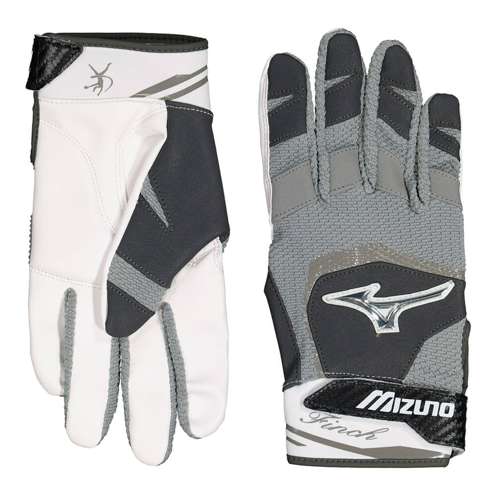 MIZUNO WOMEN'S FINCH BLACK/WHITE BATTING GLOVE