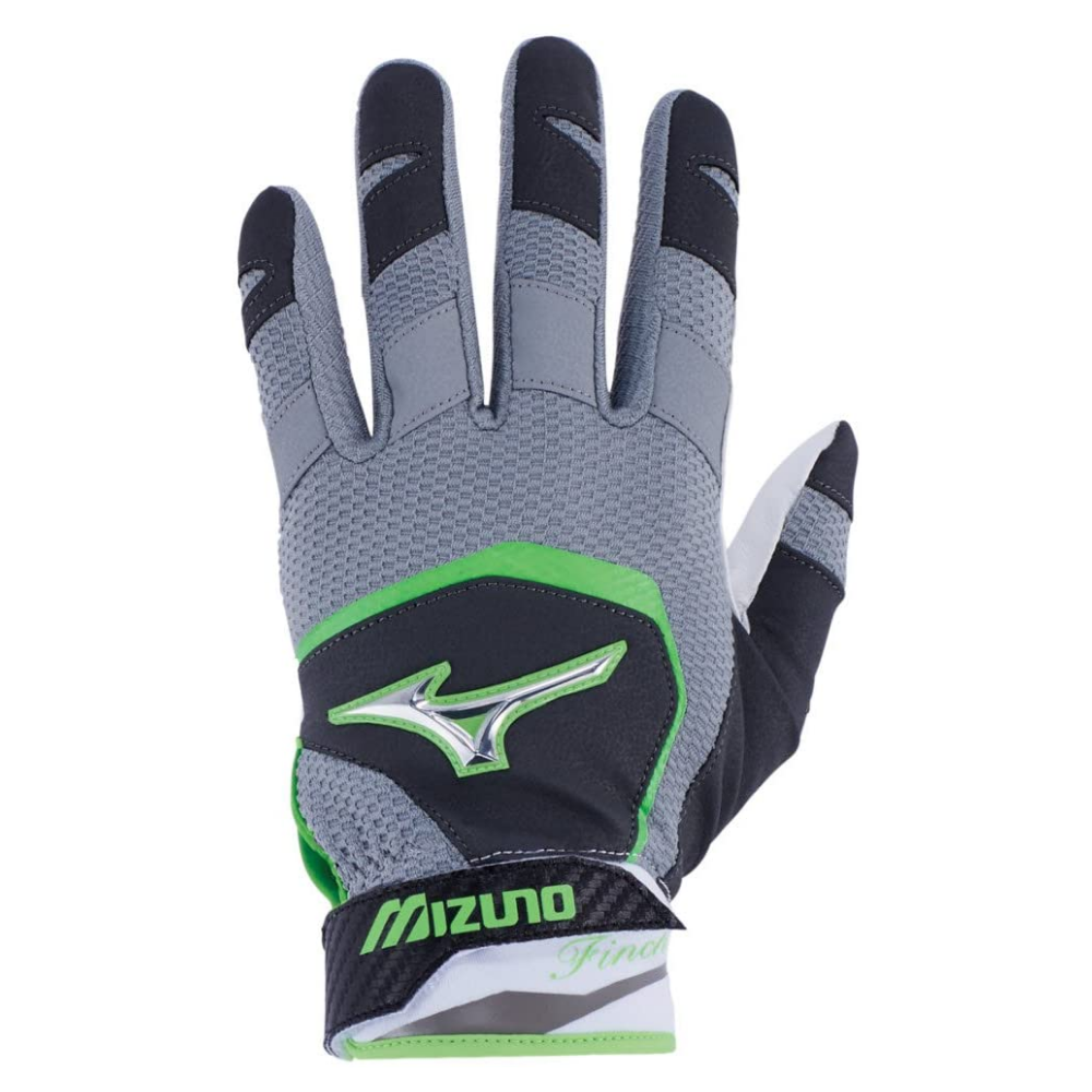 MIZUNO YOUTH FINCH BLACK/OPTIC BATTING GLOVE