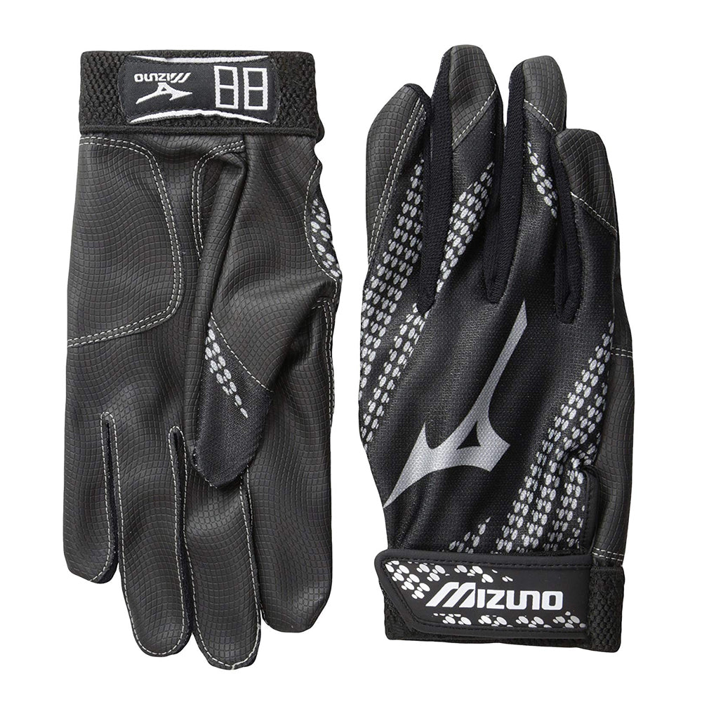 MIZUNO FRANCHISE BLACK BATTING GLOVES