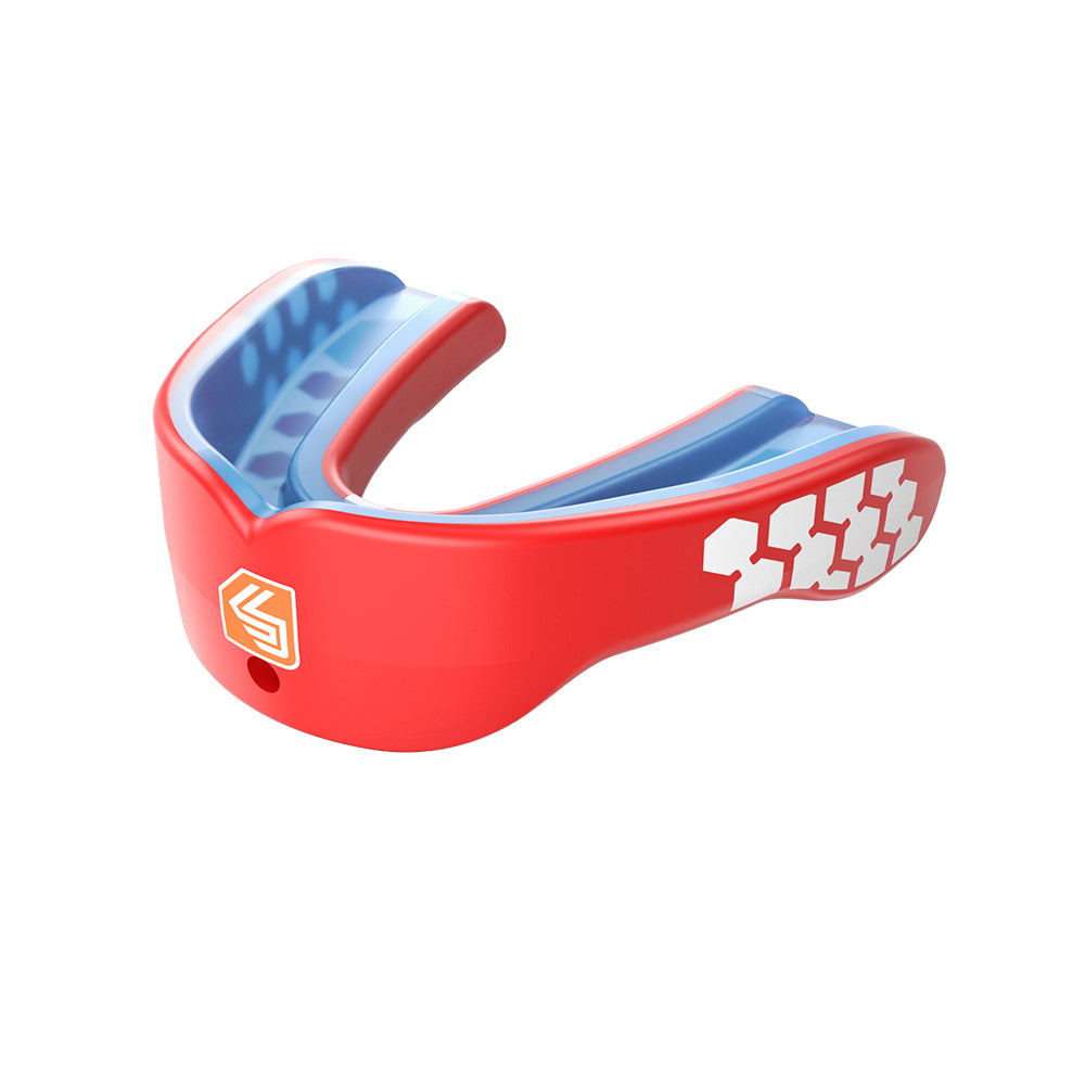 SHOCK DOCTOR ADULT GEL MAX POWER RED CONVERTIBLE MOUTHGUARD