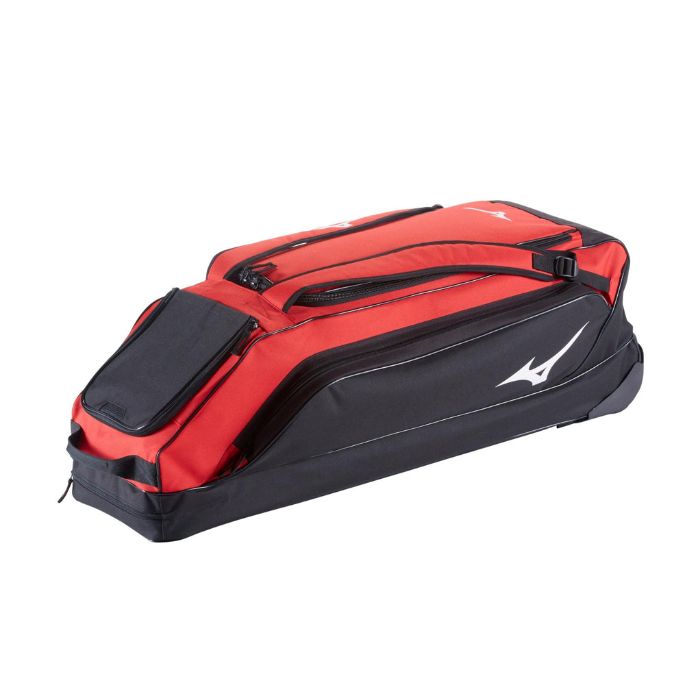 MIZUNO CLASSIC G2 RED WHEELED BASEBALL BAG