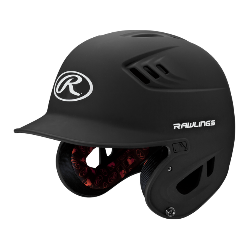 RAWLINGS VELO MATTE BLACK BATTING HELMET