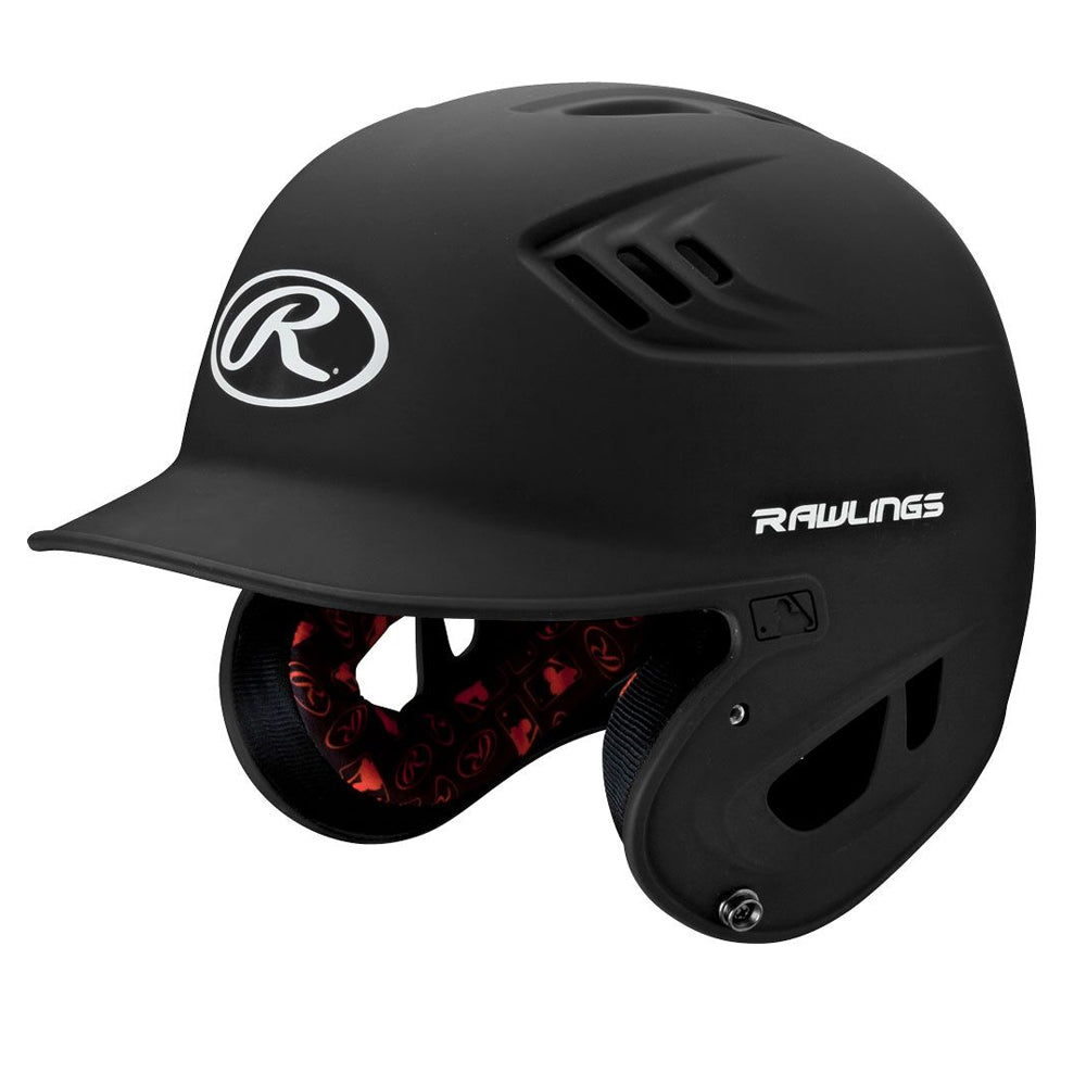 RAWLINGS JUNIOR VELO MATTE BLACK BATTING HELMET