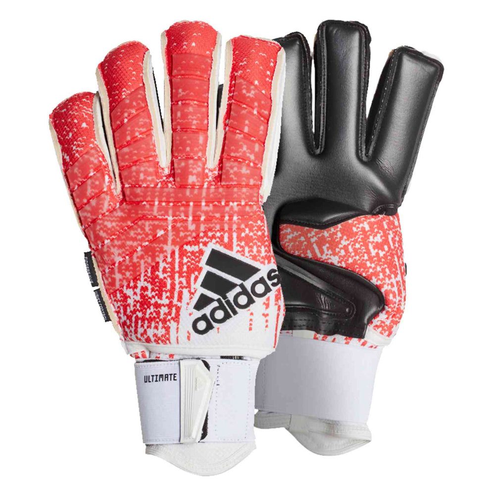 red and black adidas goalkeeper gloves