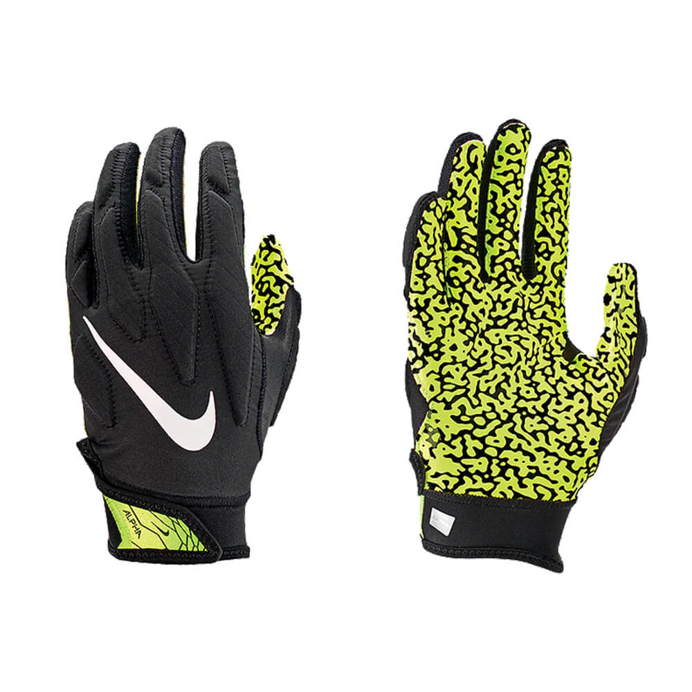 NIKE YOUTH SUPERBAD 5.0 BLACK/VOLT FOOTBALL GLOVE