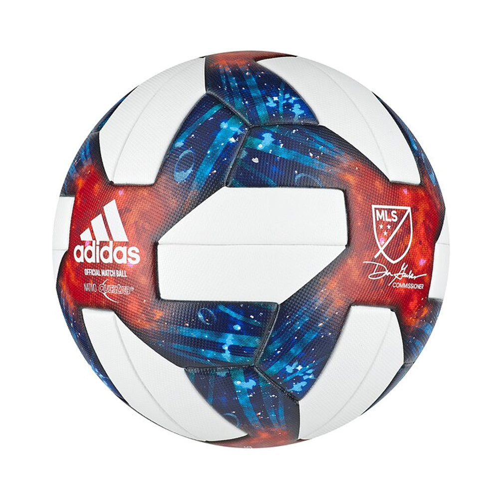 ADIDAS MLS MINI BALL WHITE/BLACK/BLUE./ACTIVE RED SOCCER BALL