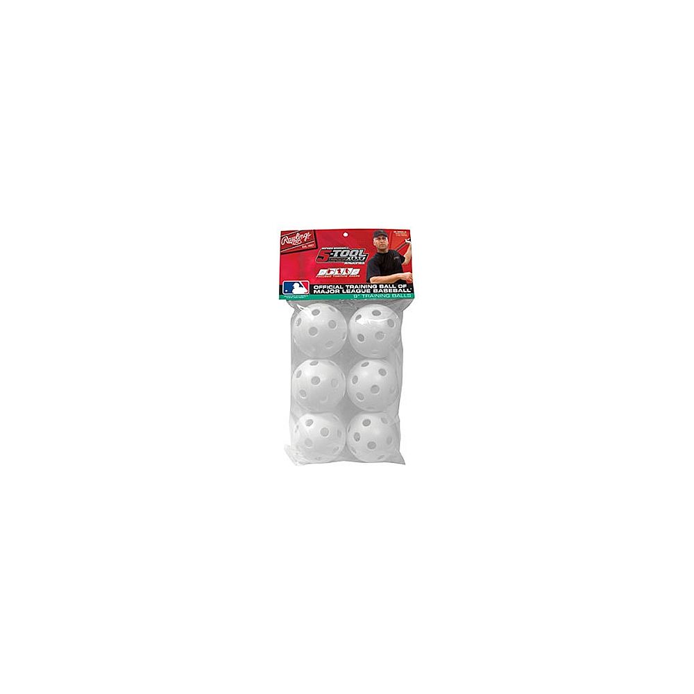 RAWLINGS 9 INCH WIFFLE BALL WHITE 6 PACK