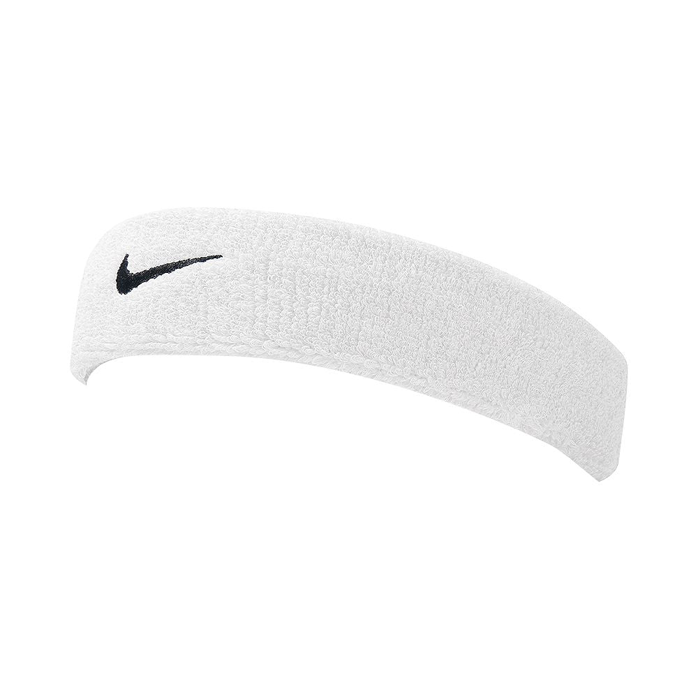 NIKE SWOOSH HEADBAND WHITE-BLACK