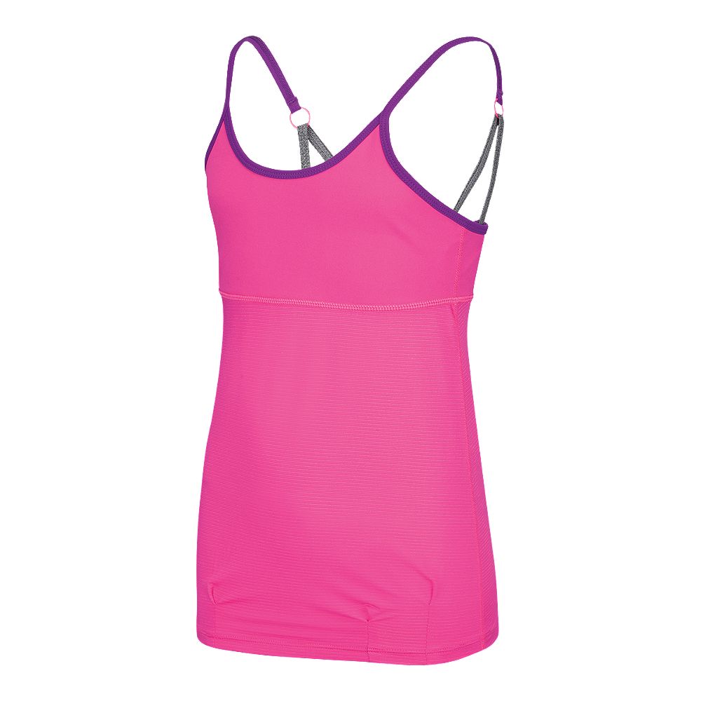 DIADORA GIRLS' SHIMMER TANK RASPBERRY NEON