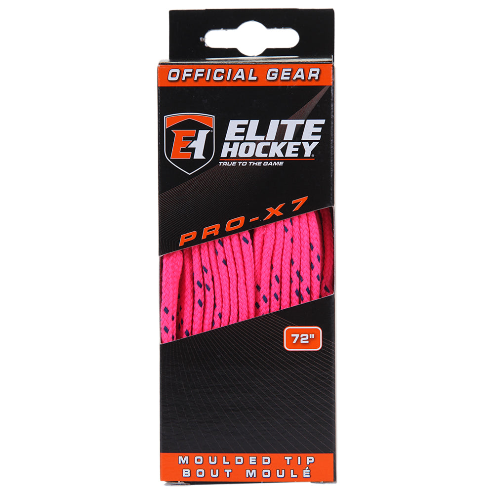 ELITE PRO X7 HOCKEY SKATE LACES PINK 72 INCH