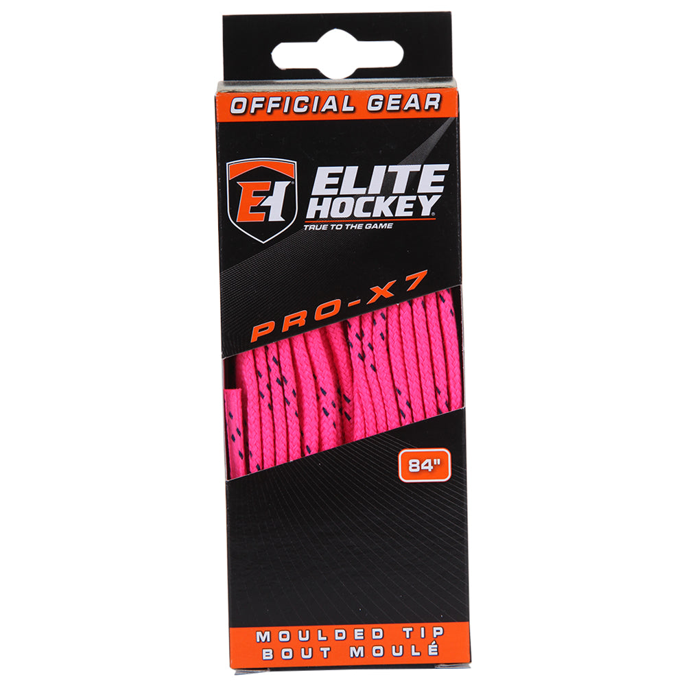 ELITE PRO X7 HOCKEY SKATE LACES PINK 84 INCH