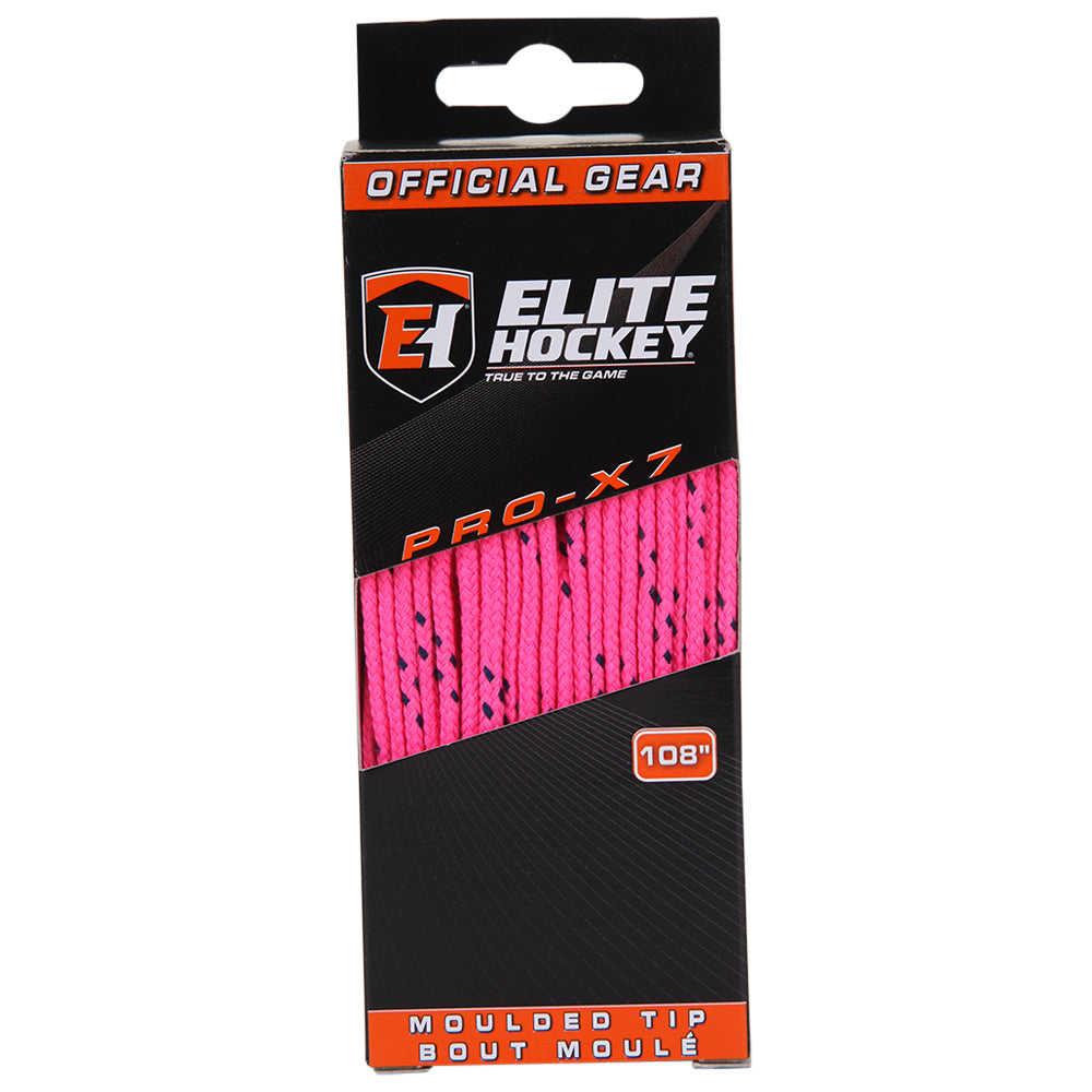 ELITE PRO X7 HOCKEY SKATE LACES PINK 108 INCH