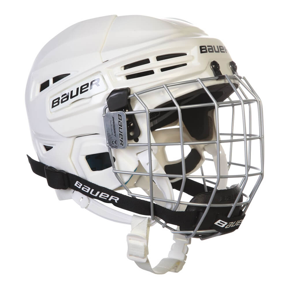 BAUER PRODIGY YTH HOCKEY HELMET COMBO WHITE