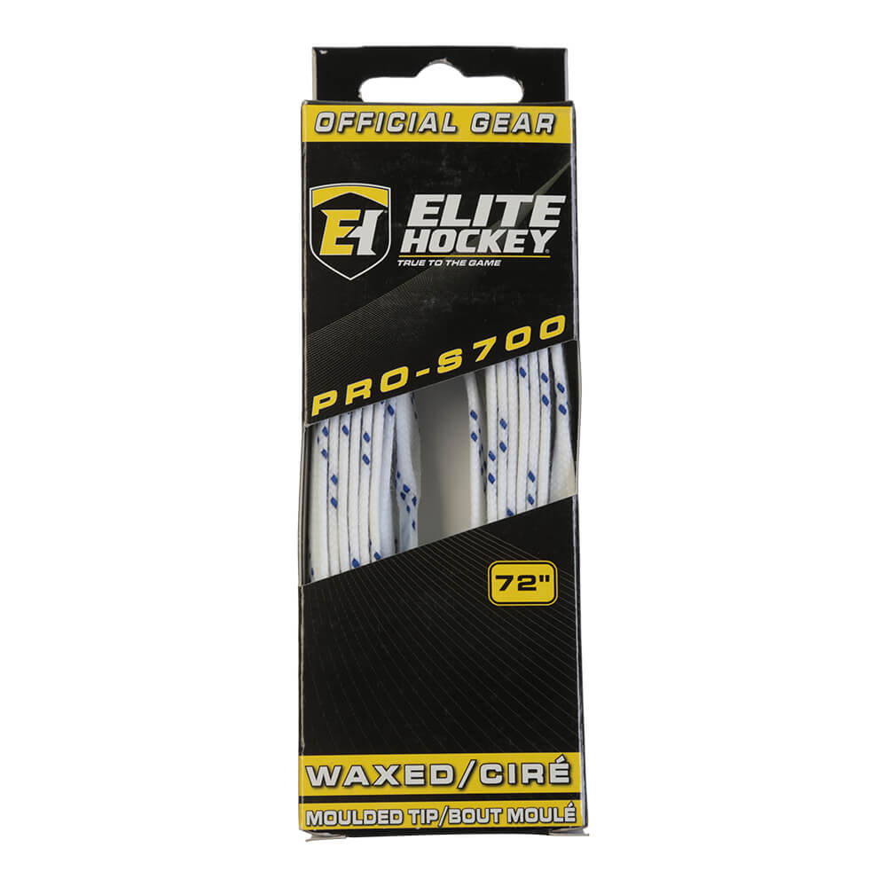 ELITE PRO S700 WAX SKATE LACES WHITE 72 INCH