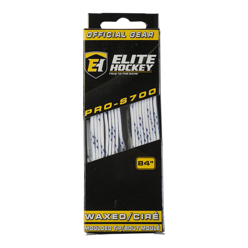 ELITE PRO S700 WAX SKATE LACES WHITE 84 INCH