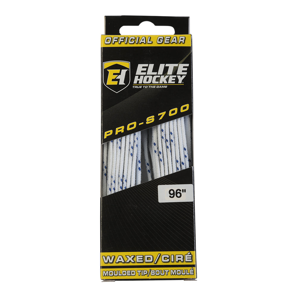 ELITE PRO S700 WAX SKATE LACES WHITE 96 INCH