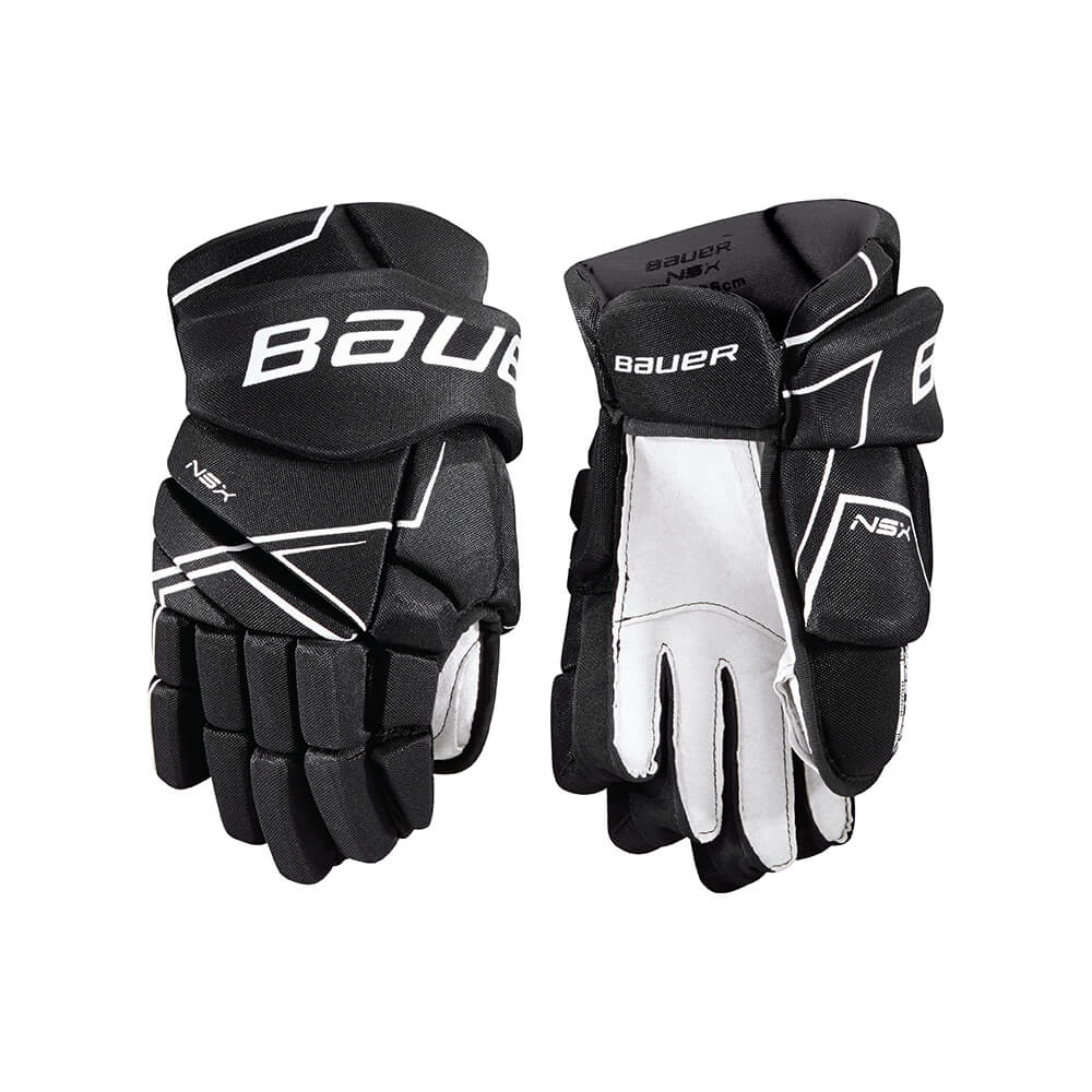 BAUER NSX SR HOCKEY GLOVES BLACK