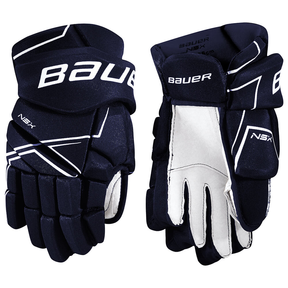 BAUER NSX JR HOCKEY GLOVES NAVY