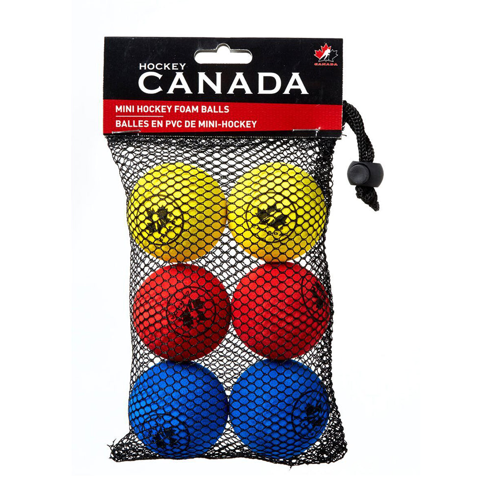 HOCKEY CANADA MINI HOCKEY BALL MULTICOLOUR 6 PACK