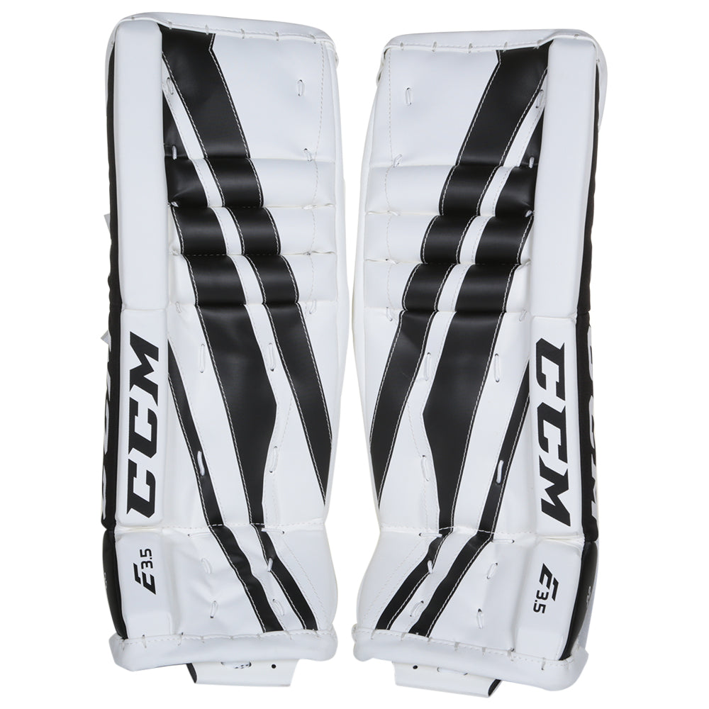 CCM EXTREME FLEX E3.5 YTH GOALIE PADS 22 INCH WHITE/BLACK