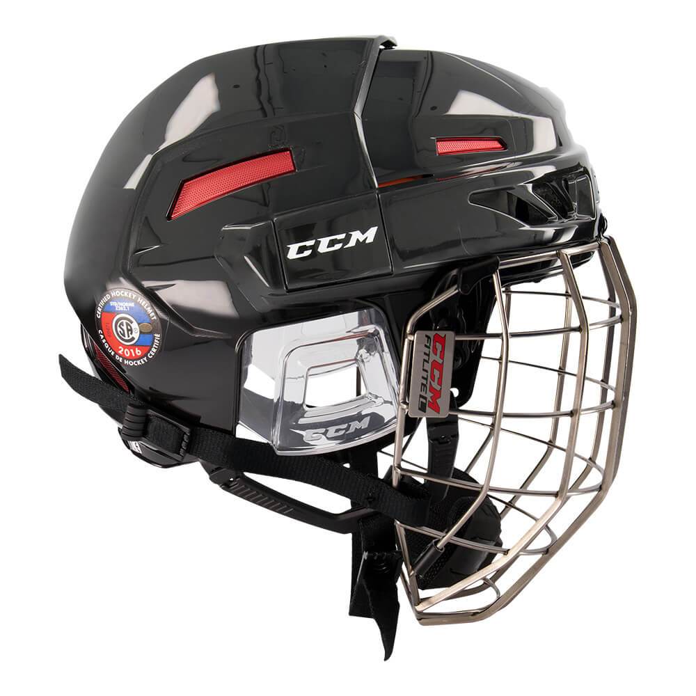 CCM FITLITE 3DS SR HOCKEY HELMET COMBO BLACK/RED