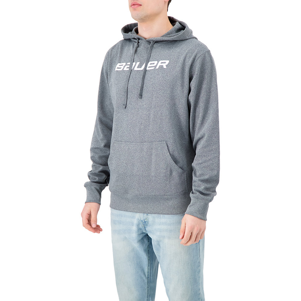 BAUER MEN'S PERFERMANCE FLEECE HOODY HEATHER GREY