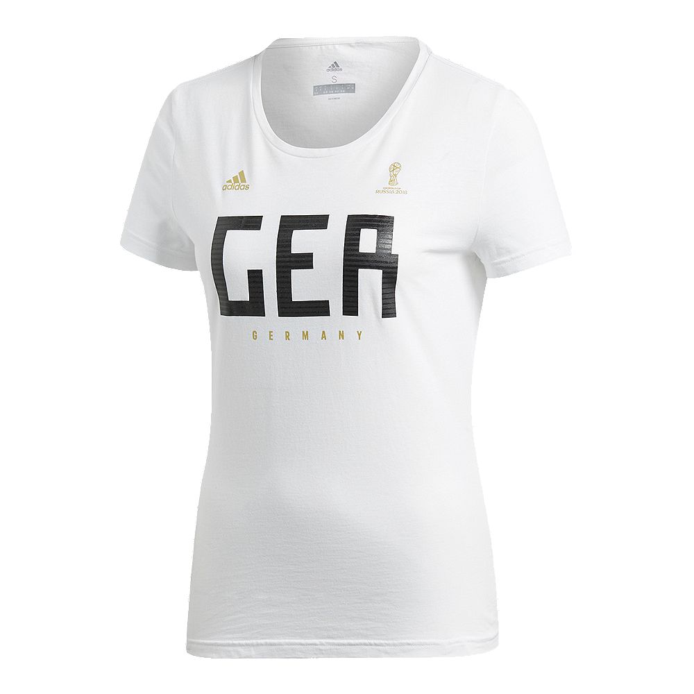 ADIDAS WOMEN'S WORLD CUP 2018 FAN SHORT SLEEVE TOP GERMANY