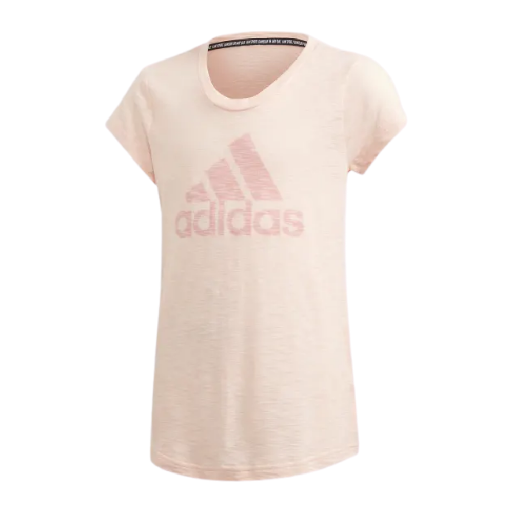 ADIDAS GIRL'S MUST HAVES ESSENTIALS TEE HAZE CORAL