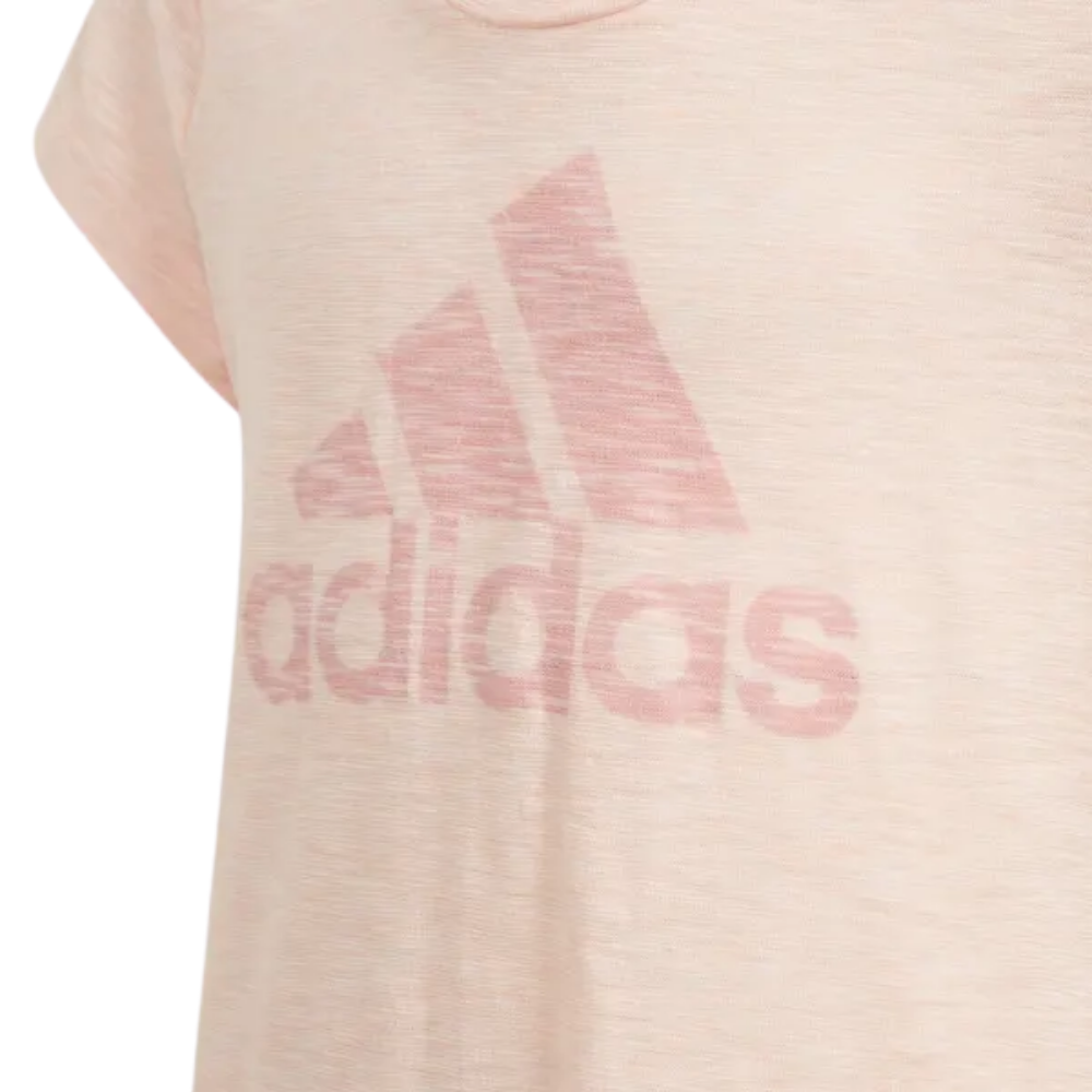 ADIDAS GIRL'S MUST HAVES ESSENTIALS TEE HAZE CORAL