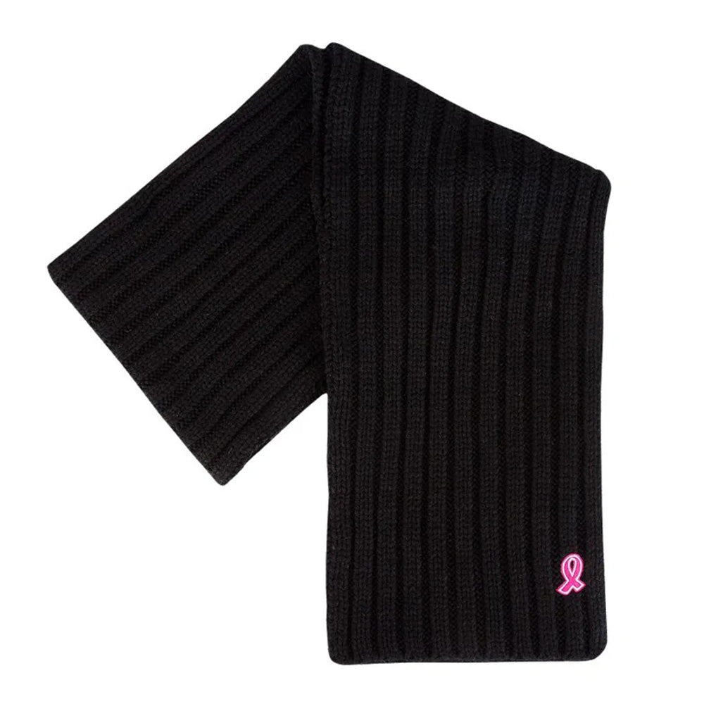 KOOTENAY PINK RIBBON SCARF BLK