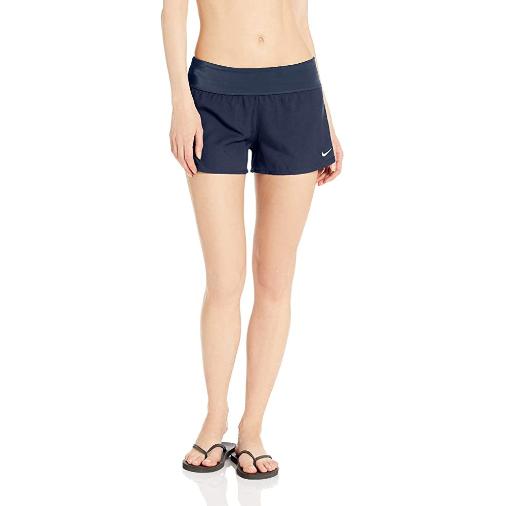 NIKE WOMEN'S SOLID BOARDSHORT MONSOON BLUE