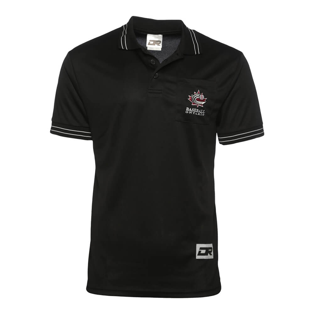 DR BASEBALL ONTARIO OFFICIAL UMPIRE SHIRT BLACK YOUTH XLARGE