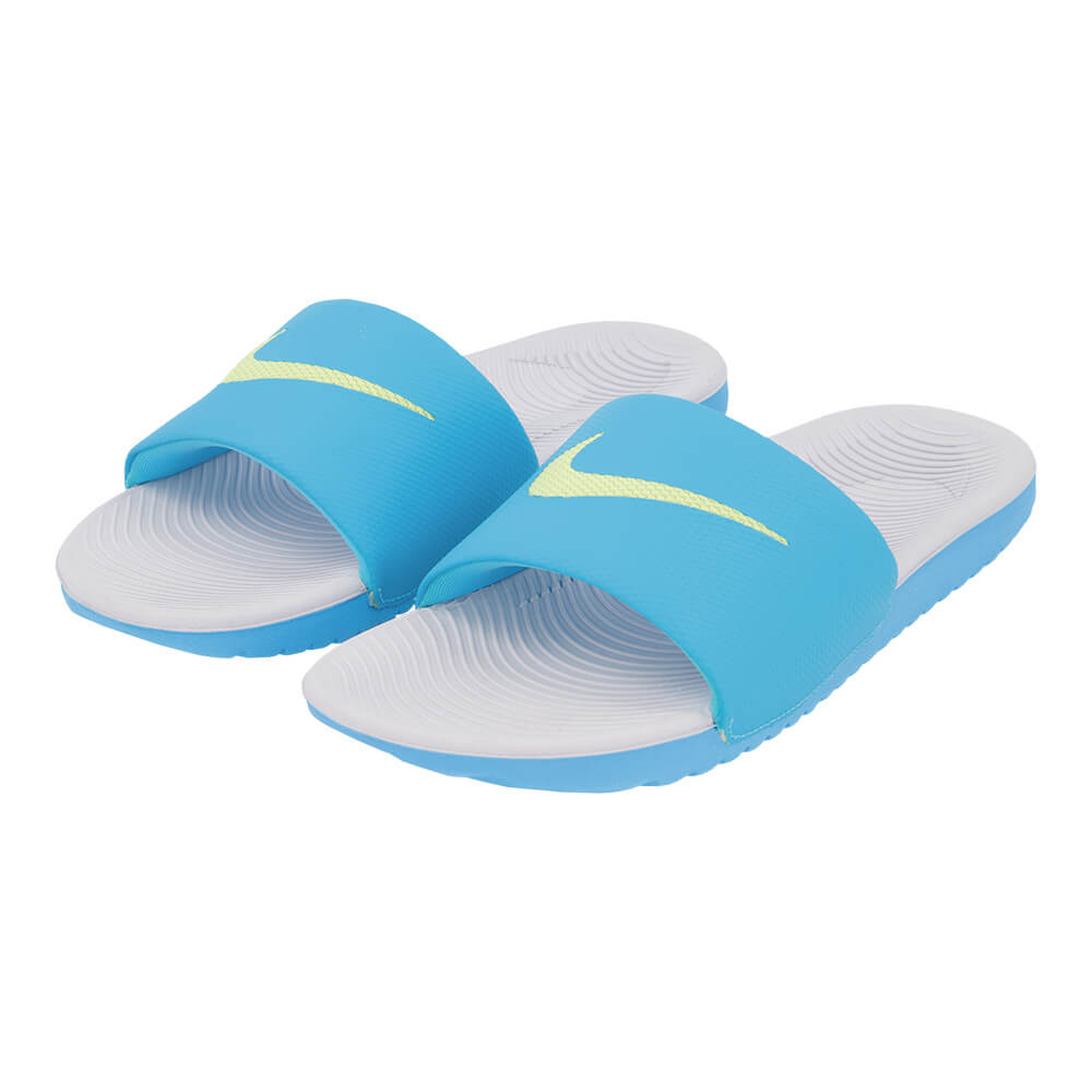 blue nike kawa slides