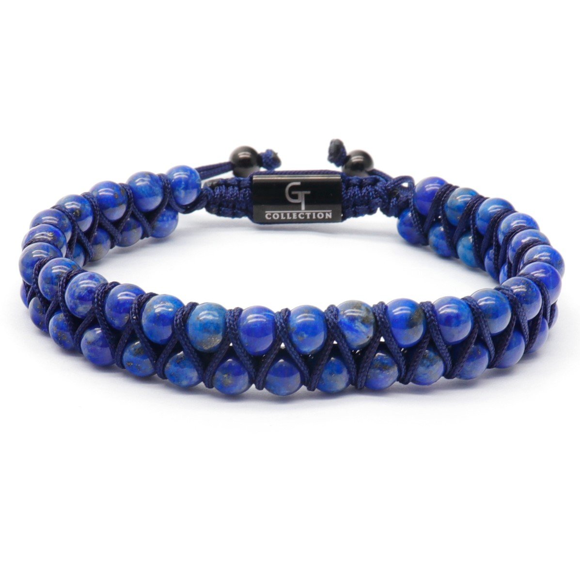 Marco Polo Bracelet for Men 925 Sterling Silver Lapis Lazuli Beads Handmade  Bracelet