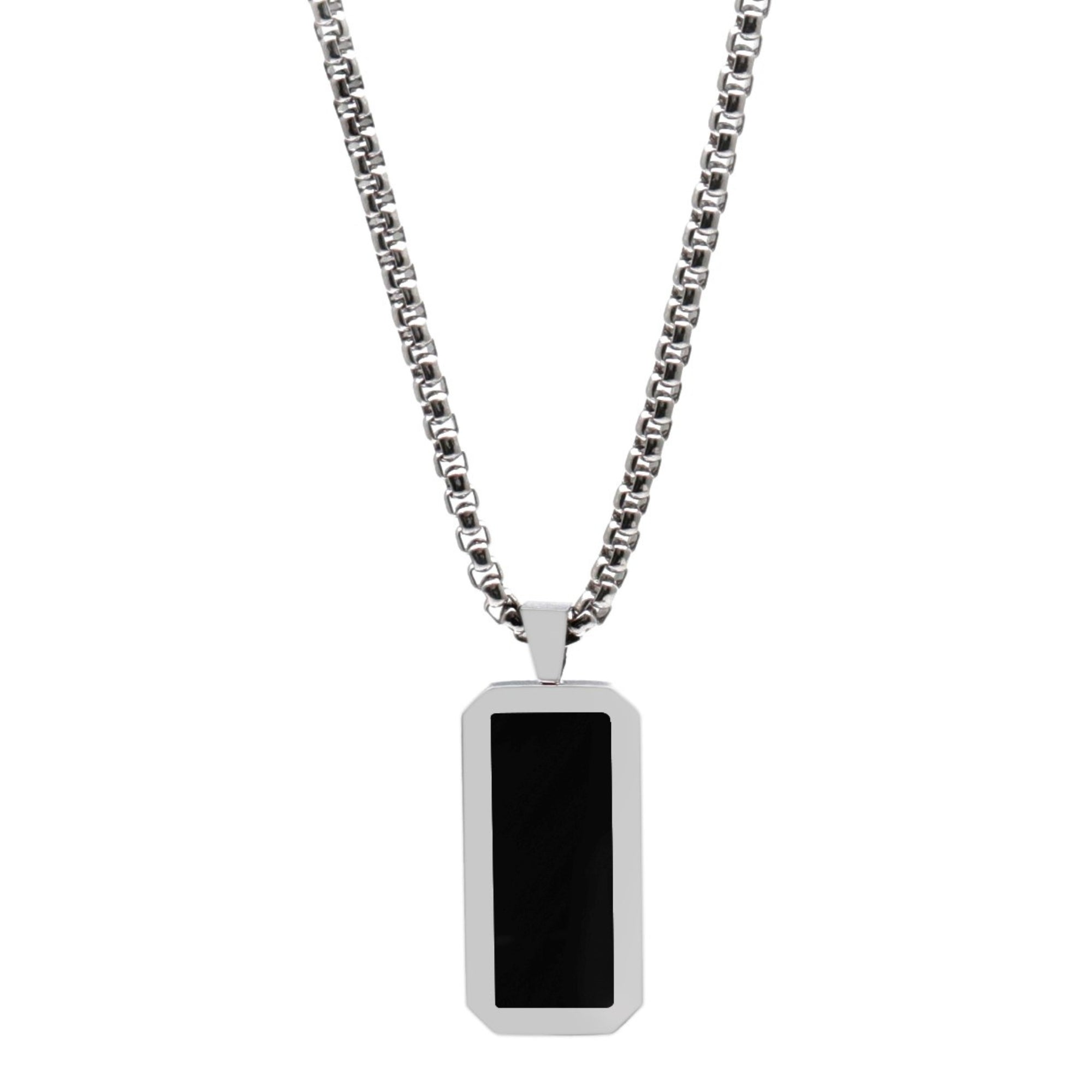 Le Gramme Large Rectangle Pendant Necklace Sterling Silver 2.6g | RvceShops  (DK)