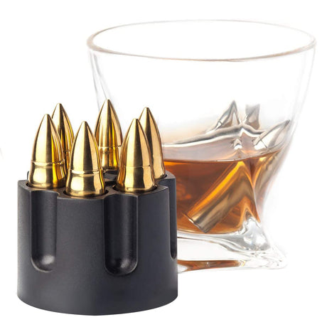 Handgun and Bullet Ice Cube Trays Set Cool TPR Pistol and 