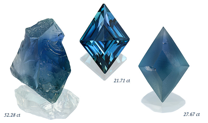 Blue sapphire no heat Burma (Mogok, Pain pyit)