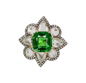 IVY New York ring with tsavorite and diamonds